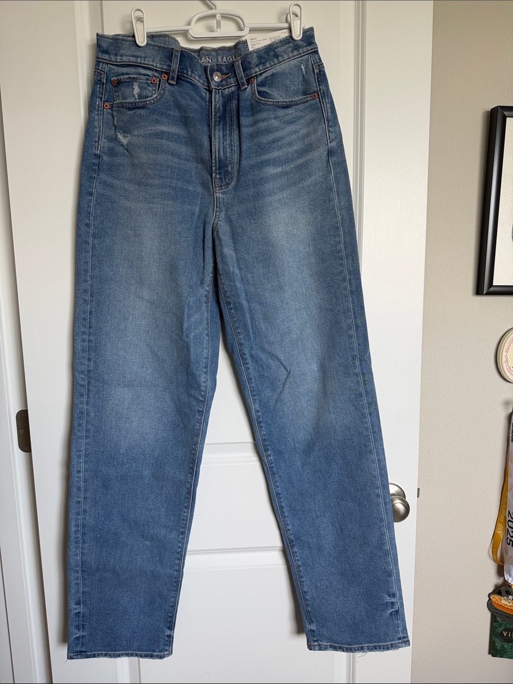 American Eagle Outfitters Straight Leg Jeans - Light Blue Wash